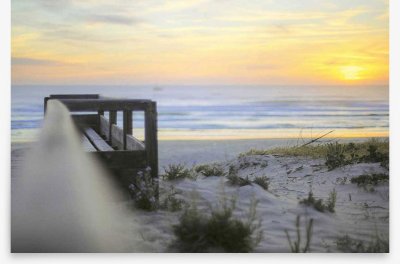 Coucher de soleil sur la plage de la Garluche