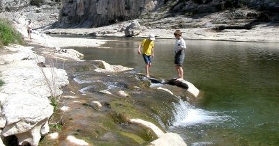 Baignade à Remoulins