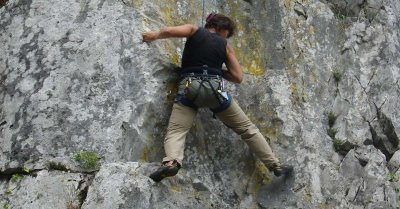 Escalade au rocher-école