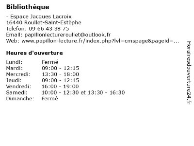 Bibliothèque de Roullet St Estèphe