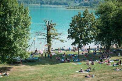 Plage de la base de loisirs du Sougey
