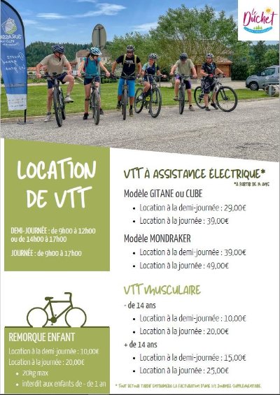 Location de VTT & VTTAE au Duchet