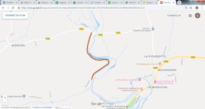 Parcours de pêche de la carpe de nuit