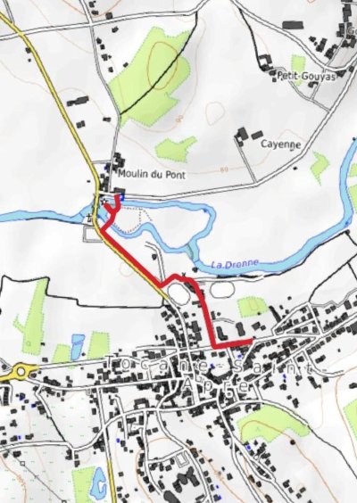 Tocane Saint-Apre en écomobilité - Baignade et moulins sur la dronne