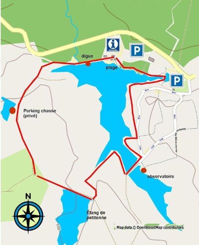 Pêcher au Grand Etang de La Jemaye - Sentier du tour de l'étang