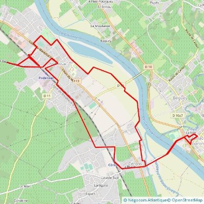 Circuit découverte au départ de la Gare de Cérons