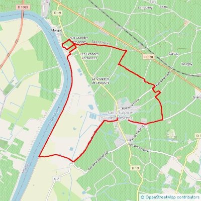 Boucle pédestre : Saint-Sulpice-de-Faleyrens, le port & le menhir de pierrefitte