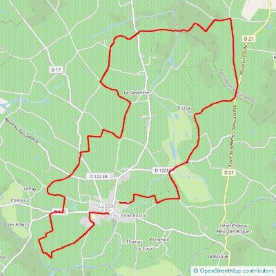 Boucle pédestre : Les satellites, Lussac