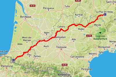 Le GR®65 - Le chemin de Saint-Jacques de Compostelle : Étape n° 3 : Estaing – Golinhac