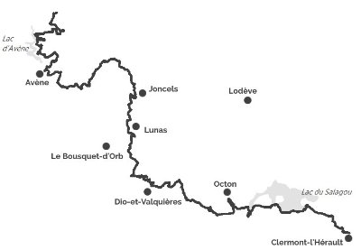 TRAIL DU SENTIER DES DEUX LACS - GR® DE PAYS ENTRE DEUX LACS AVÈNE – SALAGOU