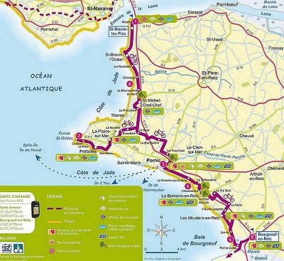 Vélodyssée par les terres - tronçon vers Préfailles