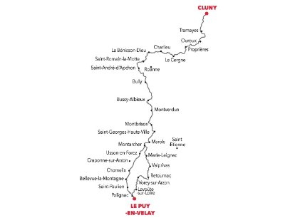 Les Chemins de Saint-Jacques de Compostelle de Cluny au Puy-en-Velay