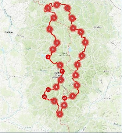 GR ® de Pays Grand Tour du Morvan par les Lacs