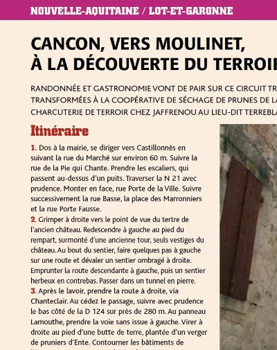Cancon, vers Moulinet, à la découverte du terroir