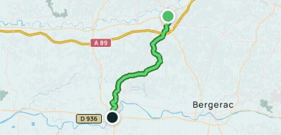 Voie de Vézelay Etape 6 : Mussidan-Port Ste Foy