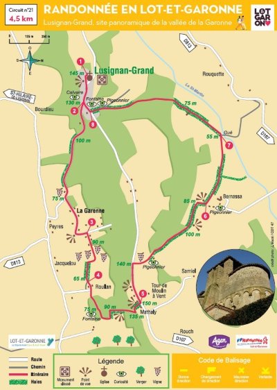 Lusignan-Grand, site panoramique de la vallée de la Garonne