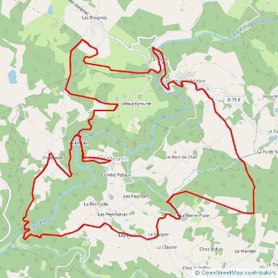 Circuit VTT Naturellement Périgord n°14 rouge