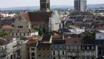 La ville d'Agen, vue du coteau de l'Ermitage