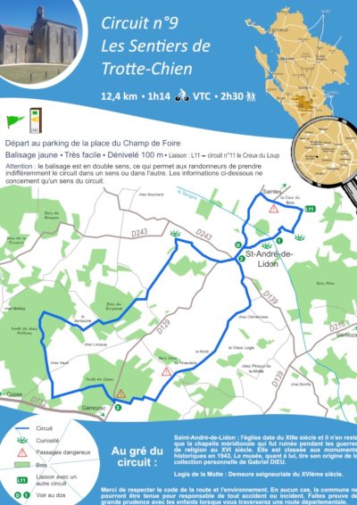 Circuit vélo n°9 St André de Lidon