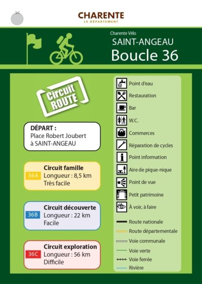 Boucle vélo n°36 B - Val-de-Bonnieure (St-Angeau)