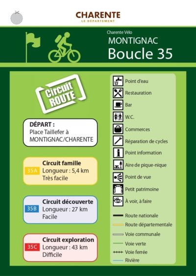 Boucle vélo n°35 B - La Boixe - Montignac-Charente