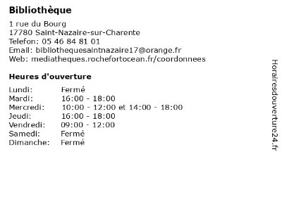 Bibliothèque de Saint-Nazaire sur Charente