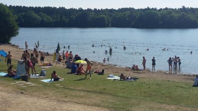 Baignade au lac d'Aydat